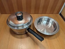 Usado, Antiga panela Amway Queen 2,5 qt panela caldeira dupla panela com tampa aço inoxidável EUA - EXCELENTE ESTADO USADO comprar usado Usado, Antiga panela Amway Queen 2,5 qt panela caldeira dupla panela com tampa aço inoxidável EUA - EXCELENTE ESTADO USADO comprar usado  Enviando para Brazil