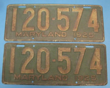 1925 maryland license for sale  Montpelier