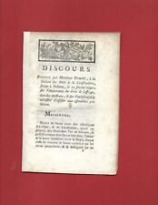 1791 REVOLUTION DISCOURS ROMET AMIS CONSTITUTION ORLEANS LOIRET na sprzedaż  Wysyłka do Poland