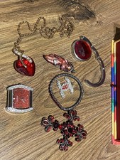 Modeschmuck set rot gebraucht kaufen  Spiegelberg