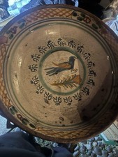 Antico piatto maiolica usato  Zeccone