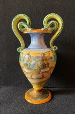 Vaso maiolica policroma usato  Trofarello