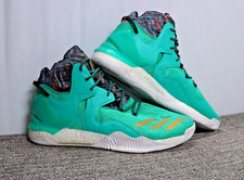 Tênis Adidas Derrick ROSE Boost basquete turquesa B54135 masculino tamanho EUA 19 comprar usado  Enviando para Brazil