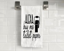 Usado, Papel higiênico Alexa Buy Me piada engraçada saco de farinha toalha de chá presente Natal BTT003 comprar usado  Enviando para Brazil