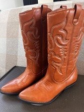 Cowboy boots brown for sale  BRIDGNORTH