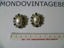 Orecchini perla strass usato  Como