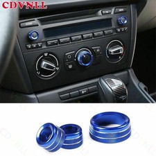 Para BMW X1 2013-2014 2015 Console de Alumínio Azul Volume Botão Interruptor Tampa 3PCS, usado comprar usado  Enviando para Brazil