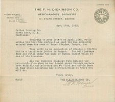 1913 dickenson merchandise for sale  Wooster