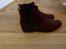 Burgundy suede ankle for sale  READING
