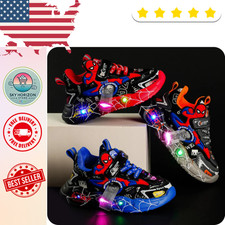 Tênis casual LED vermelho preto para primavera meninos Spiderman sapatos ao ar livre crianças comprar usado  Enviando para Brazil