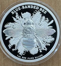 Holograma à prova de prata 2025 Niue nativo australiano ABELHA AZUL 1 oz feito em 1000 comprar usado  Enviando para Brazil