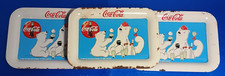 Conjunto de 3 mini bandejas de metal Coca-Cola urso polar 1996 decoração retrô lanchonete comprar usado  Enviando para Brazil