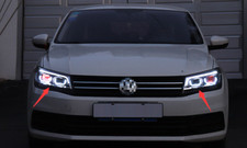 Conjunto de faróis de LED dianteiros externos de plástico ABS para Volkswagen Santana 16-2020 comprar usado  Enviando para Brazil