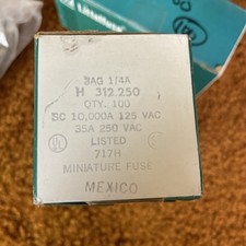 Usado, Caixa de 100, NOVO, Littelfuse 1/4A, fusível 3AG, dimensões: 1/4" x 1 1/4" comprar usado  Enviando para Brazil
