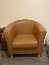 Leather bucket armchair for sale  LEIGHTON BUZZARD