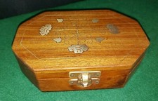 Octagonal wooden trinket for sale  DUNSTABLE