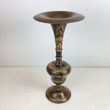 Vaso indiano vintage grande gravado ornamentado bronze (44cm altura) (H2) S#533 comprar usado  Enviando para Brazil