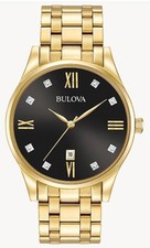 Usado, Relógio masculino Bulova calendário clássico quartzo ouro aço inoxidável 40mm 97D108 comprar usado  Enviando para Brazil