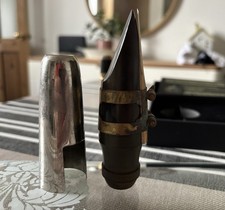 Usado, Bocal de sax tenor vintage Selmer solista ponta G haste longa com ligadura e tampa comprar usado  Enviando para Brazil