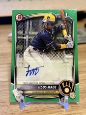 2025 Bowman 1º Auto Jesus Feito BPA-JM Verdadeiro Papel Verde Paralelo /99 Cervejeiros 🔥, usado comprar usado  Enviando para Brazil