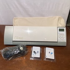 Silhouette Cameo 1 máquina de corte - cabo de alimentação, capa de lona, 2x novas lâminas comprar usado  Enviando para Brazil