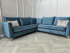 Blue teal velvet for sale  MANCHESTER