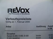 Revox preisliste 2000 gebraucht kaufen  Kiel