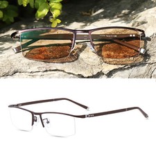 Óculos de sol masculinos de transição marrom fotocromático meia borda óculos de leitura leitores comprar usado Óculos de sol masculinos de transição marrom fotocromático meia borda óculos de leitura leitores comprar usado  Enviando para Brazil