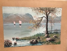 Gouache aquarellée lac d'occasion  Toulouse-