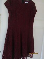 Kleid dunkelrot spitze gebraucht kaufen  Nidda