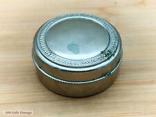 Usado, Caixa minúscula de bugigangas/pílulas/rapé vintage minimalista tom prata-cgr comprar usado  Enviando para Brazil