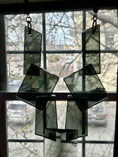 Usado, Colar Vintage Gigante Cinza Preto Declaração Lucite :: Absolutamente Incrível!! comprar usado  Enviando para Brazil