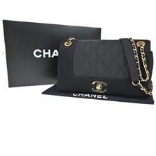 Bolsa de ombro CHANEL CC Mademoiselle Matelasse aba dupla corrente lona 681RL305 comprar usado  Enviando para Brazil