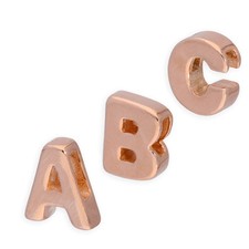 Charm Perle/Boule Lettre de l'Alphabet en Argent Plaqué Or Rose 18 Carats A à Z na sprzedaż  Wysyłka do Poland