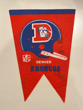 Vintage Anos 60 NFL Denver Broncos Half Pennant Banner - Futebol Super Bowl AFC comprar usado  Enviando para Brazil