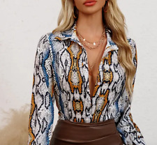 Damen bluse schlangenmuster gebraucht kaufen  Jüchen