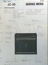 Amplificador de guitarra Roland JC-50 coro jazz manual de serviço original/folheto de esquemas comprar usado  Enviando para Brazil