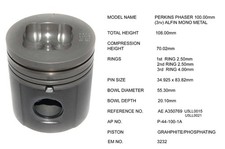 Anand Pistons 100mm STD compatível com Perkins U5LL0015, 3135J162/adequado para CATERPILLAR, JCB comprar usado  Enviando para Brazil