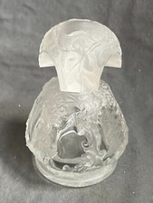 Vintage Art Nouveau Floral Cristal Gravado Frasco de Perfume Rolha Fosco comprar usado  Enviando para Brazil