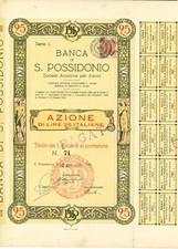 Certificato azionario banca usato  Verbania