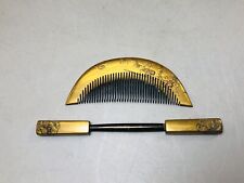 Y5726 KOUGAI Gold Makie Pente Hairpin ferramentas de curativo de cabelo acessório quimono Japão comprar usado  Enviando para Brazil