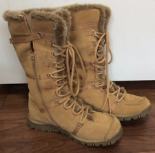 BOTAS DE INVIERNO PARA MUJER SKECHERS TALLA 8 MARRÓN GAMUZA IMITACIÓN PIEL CORDONES/CREMALLERAS ¡BONITAS! segunda mano  Embacar hacia Argentina