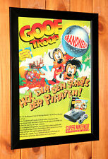 1993 Goof Troop SNES Vintage Raro Mini Pôster Promocional/Página de Anúncio Arte Emoldurada , usado comprar usado  Enviando para Brazil