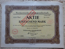 Neckarwerke aktie 1000 gebraucht kaufen  Oelsnitz