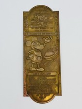 Usado, Placa de homenagem de metal Disney Vintage 1955 Disneyland Opening Day Mickey Mouse  comprar usado  Enviando para Brazil