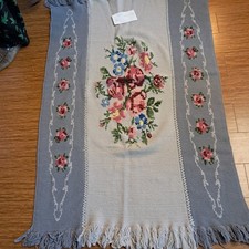 Vintage floral needlepoint for sale  Olympia