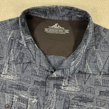 Camisa masculina Croft & Barrow secagem rápida estampa veleiro manga curta botão para cima 3XB comprar usado  Enviando para Brazil