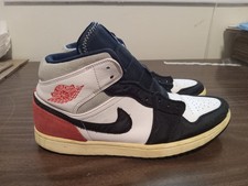 Tênis Nike Air Jordan 1 Mid SE 'Red Black Toe' 852542-100 masculino tamanho 11.5 comprar usado  Enviando para Brazil