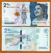 Colômbia, 2000 (2.000) pesos, 2022, P-458, UNC, usado comprar usado  Enviando para Brazil