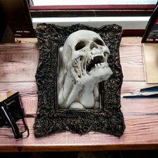 CZASZKA RAMKA Retro Obrazek Dekoracja 3D Gotycka Halloween Horror Figurka na sprzedaż  PL